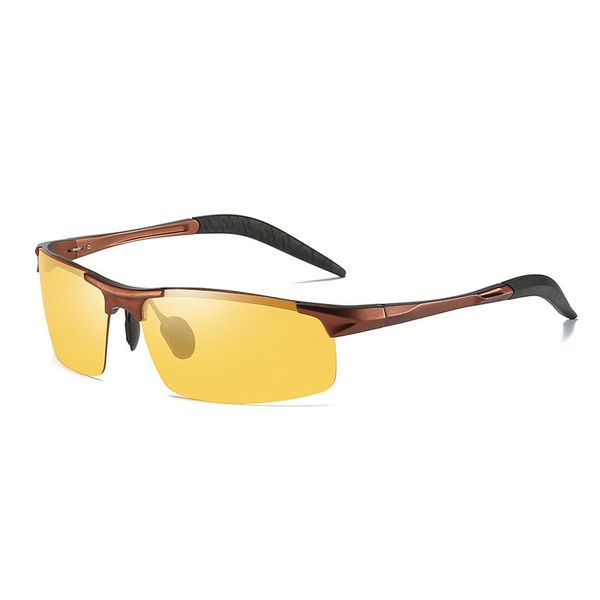 

rectangular color changing sunglasses polarized daytime night vision driving men's color changing sun glasses, White;black