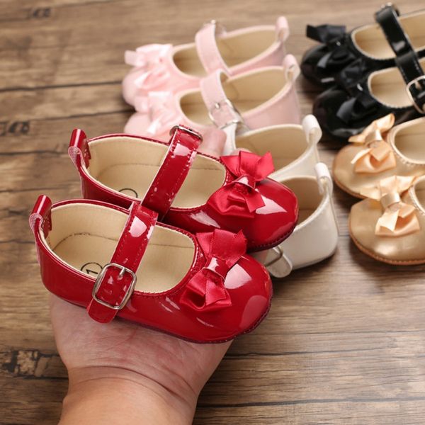 

newborn baby girl shoes moccasins bow first walker soft soles cute pu leather shoes toddler anti-slip princess