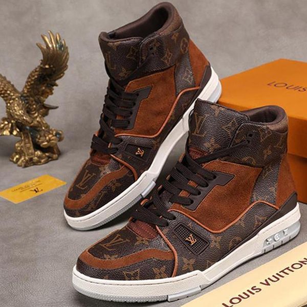 

2020 luxury designer mens casual sport shoes, personality wild high mens casual shoes breathable sport shoes eur 38-46 0097, Black