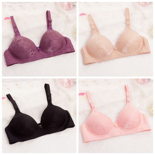 

sport yoga bra large no steel ring bra thin section breat fitness women three-breasted middle-aged underwear sports br, White;black