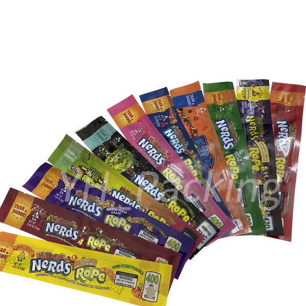 

new disposable nerds rope pouches gushers cookies bag 420 packing mylar bags edibles wonka runtz gummies carts candy empty package