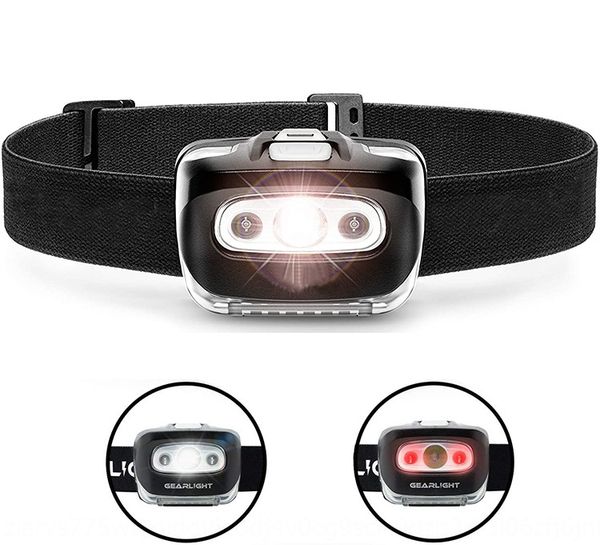 

waterproof mini strong small waterproof head mini headlight 3led xpg headlamp 3w +2 red light 3aaaled headlamp