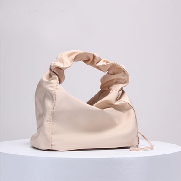 

2020 new ins ballet lace women handbag simple waterproof pleated women underarm bags retro party clutch purse lady handbags 2020