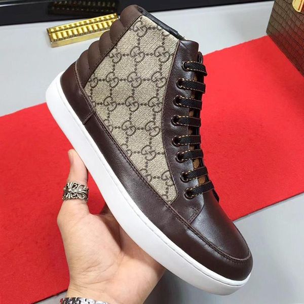 

новое прибытие mens высокого top sneaker scarpe da uomo casual men boots мода классический кружева -до спорта мужская обувь легкие luxury ск, Black