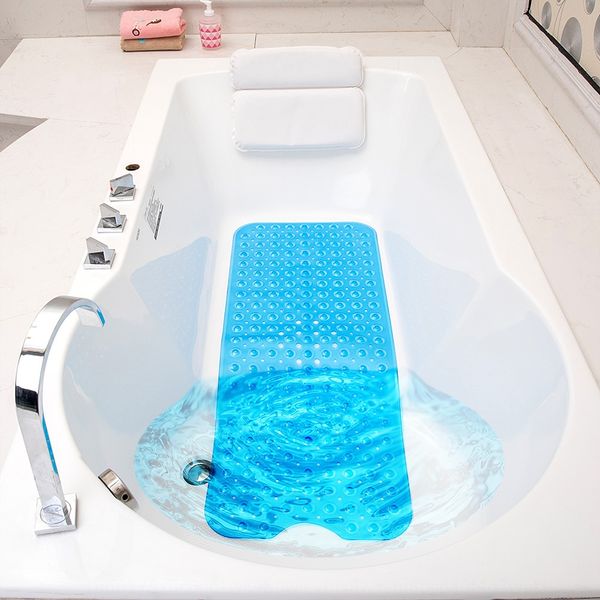 

explosion 100*40 large bathroom bath cylinder anti-skid non-slip non-slip bathtub toilet floor mat elastic pvc floor mat