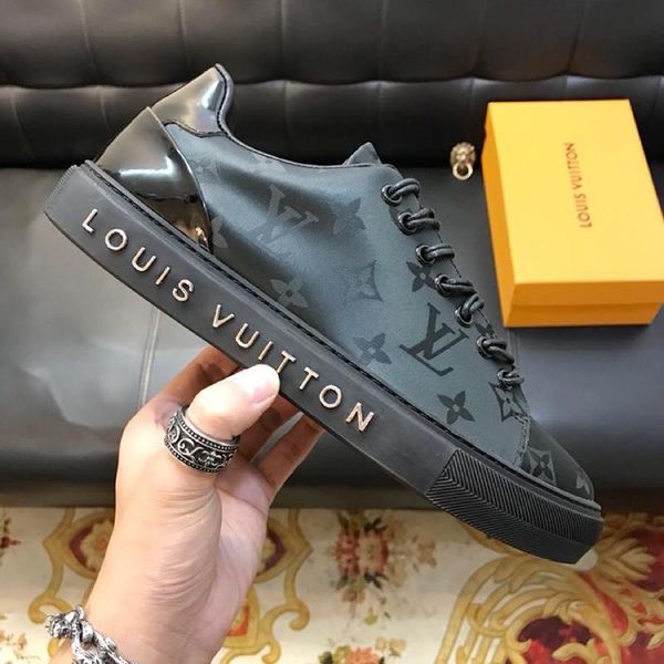 

mens shoes casual fashion sneakers chaussures de sport pour hommes lace up luxembourg sneaker zapatos de hombre with original box drop ship, Black