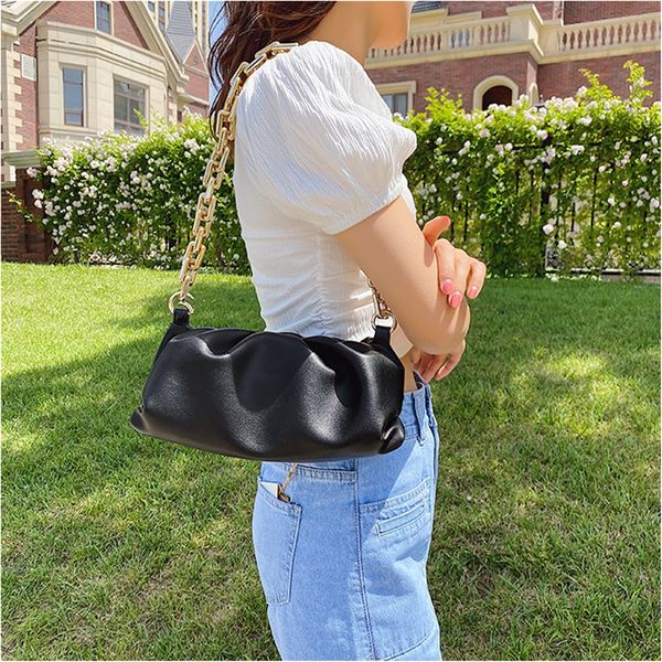 

fashion chains women bucket bag female handbags pu leather crossbody messenger bags large totes samll purse 2020#580