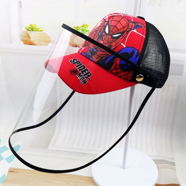 

anti-fly foam protective baseball hat children's protective baseball cap three-dimensional spider-man cartoon net cap a324, Blue;gray
