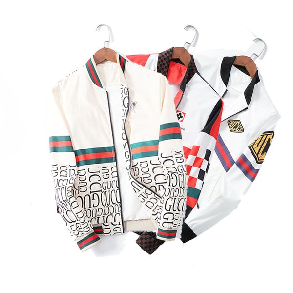 

men women hip hop fashion italy designerd men's jackets casual print long sleeve jacket for men size m-3xl, Black;brown