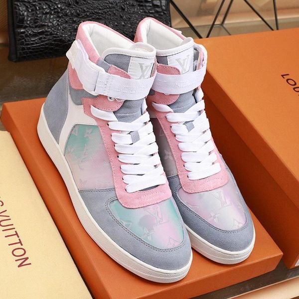 

men shoes boots casual luxury ankle boots boombox sneaker boot plus size bottes hommes with origin box fashion men boots sale, Black