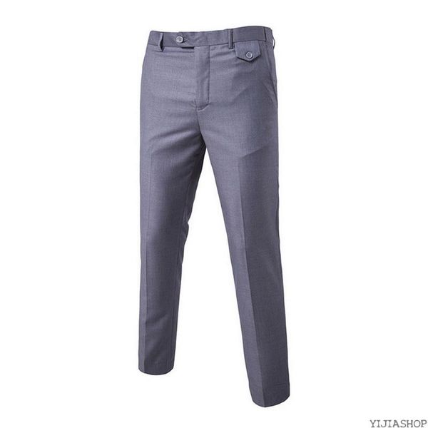 

men's suits & blazers formal luxury trousers flat bottom slim business suit pants summer thin office casual soli, White;black