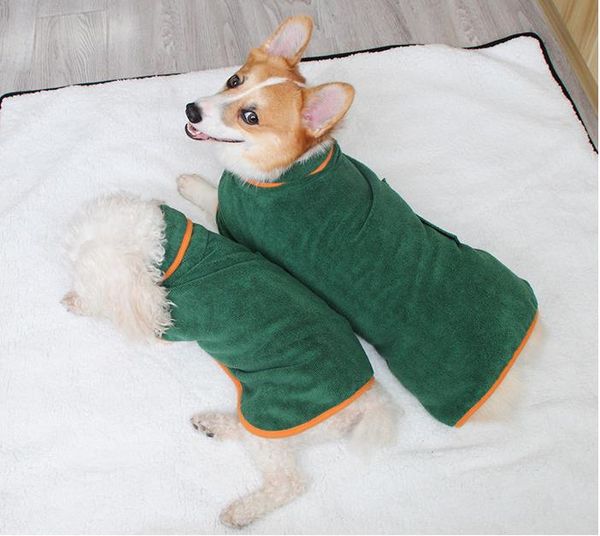 

pet bathrobe head waist type super absorbent thickened super fine fiber comfortable cotton dog cat supplies