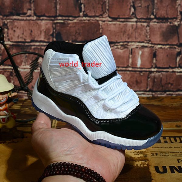 

дети 11 xi 11s concord 45 белых черного мальчик девочка баскетбол обуви high cut дети малыши открытых тренажёры мода спорт кроссовки 28-35