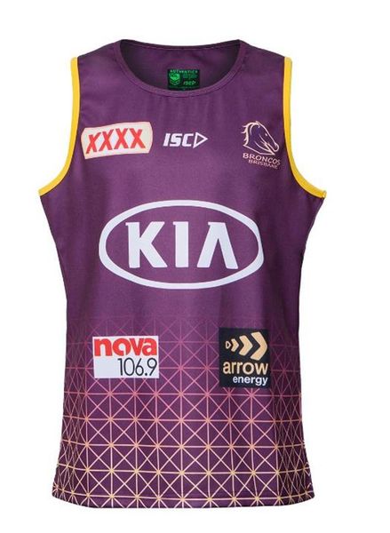 

2020 brisbane broncos jersey singlet size s--xxl-3xl, Black;gray