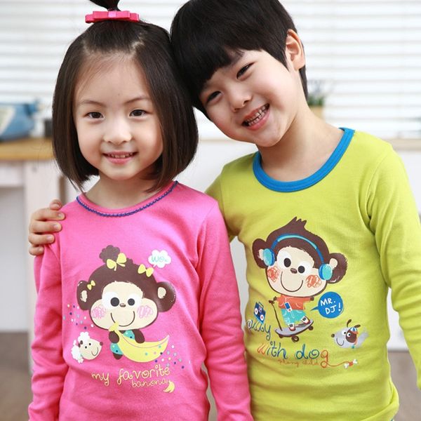 

autumn new home children's clothing clothing cartoon baby casual sleeping suit comfortable long sleeve cotton children's home set