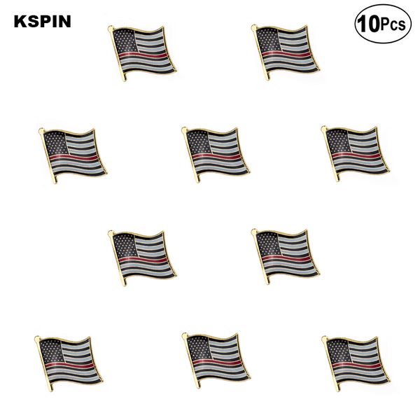 

thin red line 1 brooches lapel pin flag badge brooch pins badges 10pcs a lot, Gray