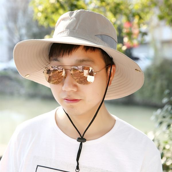 

has men's men's sun anti-uv youth fishing outdoor fisherman hat sun hat, Blue;gray