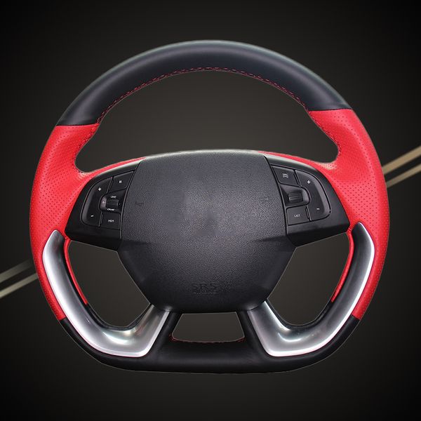 

car braid on the steering wheel cover for ds5 ds 5 ds4s ds 4s auto braiding wheel covers interior accessory car-styling