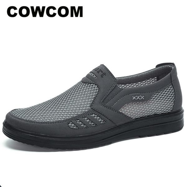 

cowcom summer men shoes cloth lightweight casual soft-sole elderly shoes dad slip-on casual men shoes ydb cx200727, Black