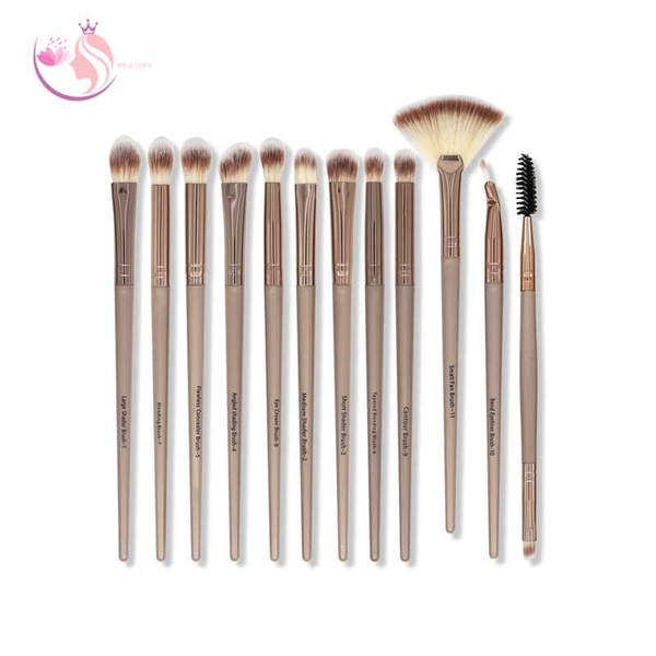 

12 pcs eye makeup brush portable fiber hair eye makeup shabu set tool