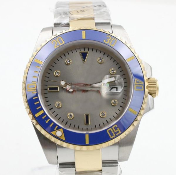 

2020 new mechinal watch swiss watch man 40mm size gray face sapphire glass watches watch ing, Slivery;brown