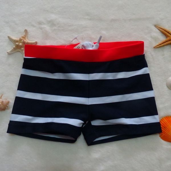 

stock boycott swimwear swimsuit trunks striped children's swimming trunks baby swimming pool boxer fashion style, Black