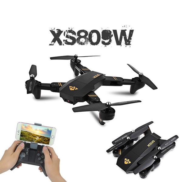 

visuo xs809w xs809hw quadcopter mini foldable selfie drone with wifi fpv 0.3mp/2mp camera altitude hold rc dron vs h47 e58