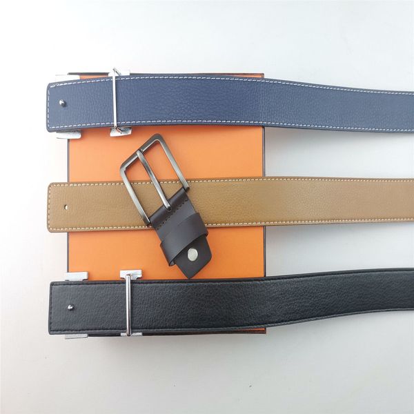 

with box brand buckle belt luxury belt real leather belts designer belt for men and women business belts designer brand belts 7 colors, Black;brown