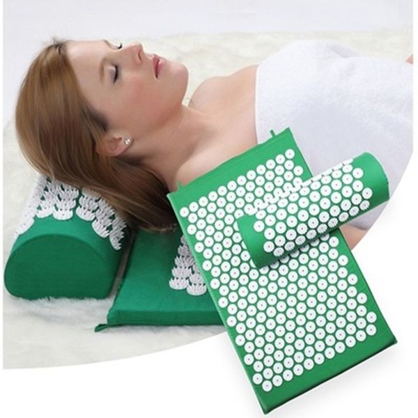 

akupressur massage yoga matte entlasten stress zurck krper schmerzen spike matte fitness pilates kissen geschenk tasche