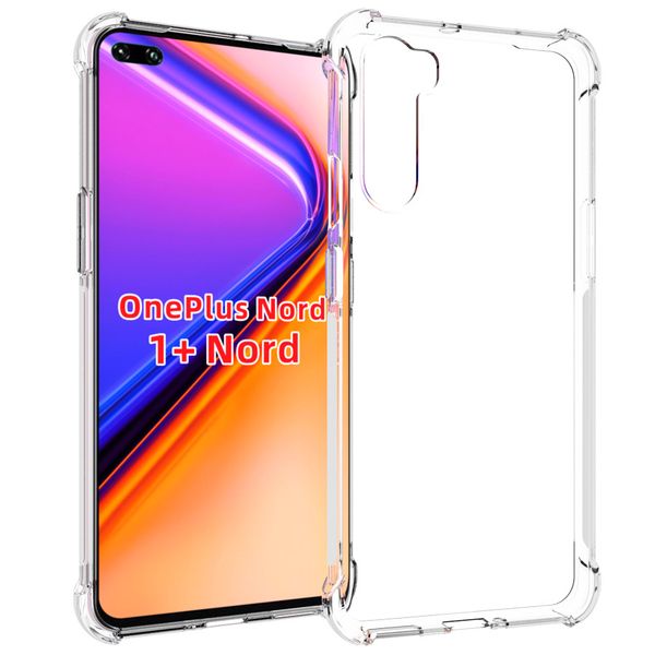 

shock absorption clear transparent tpu with four corner protective case cover for oneplus nord 8 pro 1+8 pro oneplus 7 7t pro