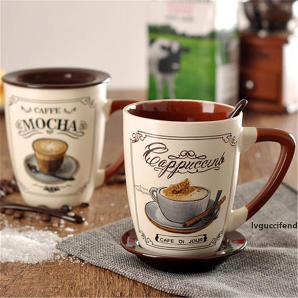 

big european coffee mugs ceramic tea cup art supplies porcelain personalized teacup brief eco friendly milk cup stocked qzj012 t200506