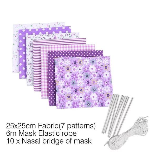 

2020 diy mask kit sets diy designer face mask fabric hand made dustproof mask kit ear elastic rope nasal bridge