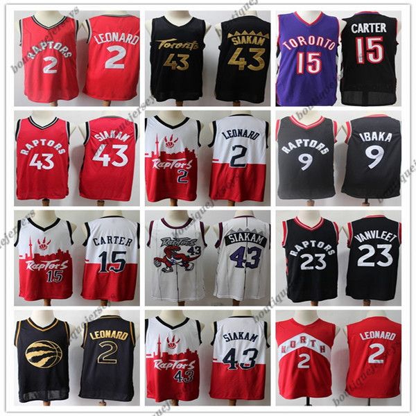 

ncaa мужчины торонто хищники 2 леонард 15 картер 43 siakam 7 lowry swingman джерси издание город баскетбола трикотажные изделия спорта, Black;red