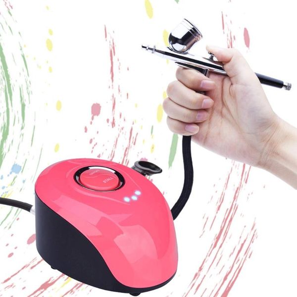 

nail airbrush kit 0.2mm compressor portable tattoo make up tattoo airbrush nail and cake painting for art spray tools