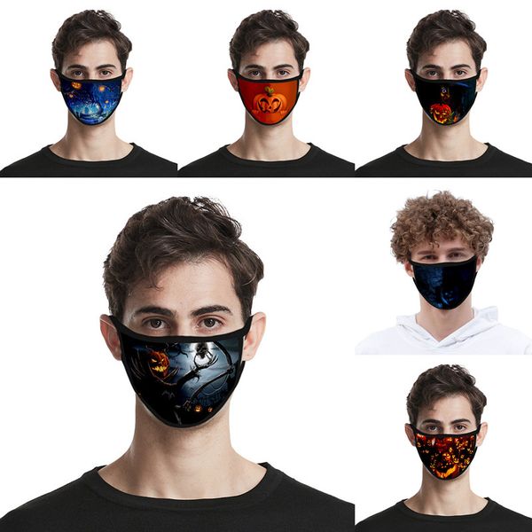 

halloween mask kid men women 3d new pumpkin ghost party zombie scary creepy protective face mask shield happy halloween
