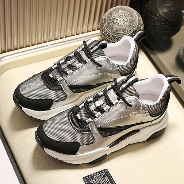 

fast delivery mens shoes b22 canvas and calfskin sneaker breathable lightweight lace -up men shoes plus size fashion outdoor walking shoes, Black