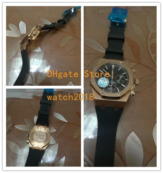 

роскошные наручные часы n8 41мм 0ffshore 26320 26320or.00.d088cr.01 18k розовое золото vk кварцевый хронограф workin мужские часы, Slivery;brown