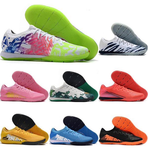 

2020 mens soccer cleats mercurial superfly 13 pro ic indoor soccer shoes botas de futbol football boots sneakers cr7 ale, Black