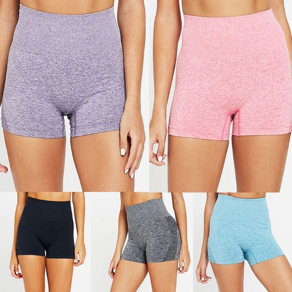 

для женщин бесшовного жаккарда йога шорты высокой талии workout gym push up hot pants l9bd, White;red