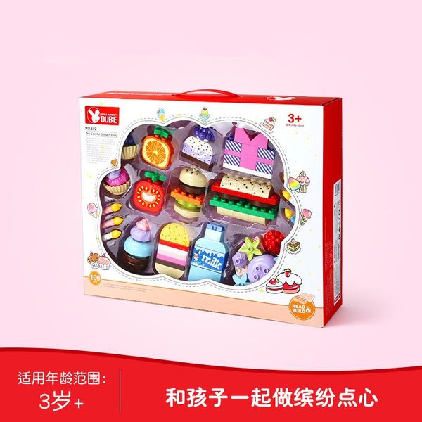 

109pcs early children large particle puzzle building blocks girls play house toy colorful snack party for kids casual assembling 01