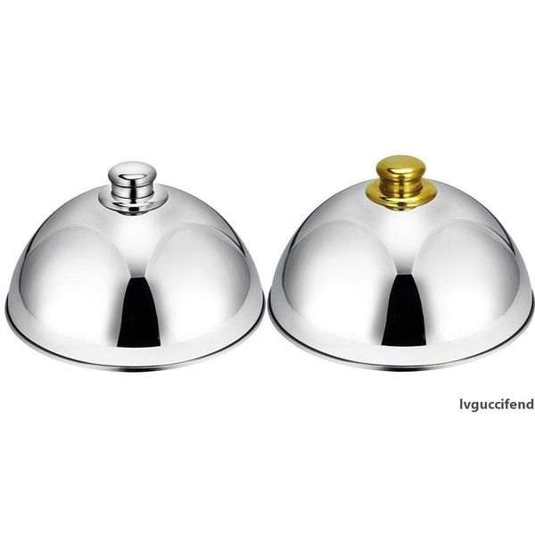 

stainless steel dome food meal cover steak cover cheese melting dome serving dish food cover for home restaurants ls banquet t200323