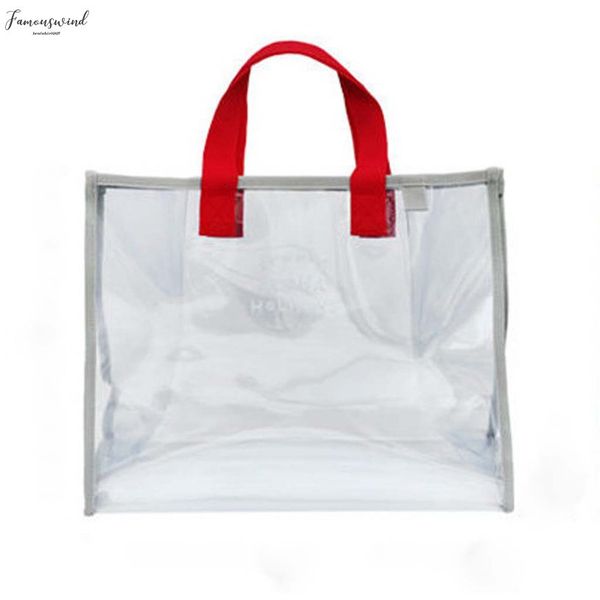 

женщины прозрачный пвх сумка travel beach shoulder bag clear многоразовые хозяйственная сумка кошелек тотализатор туалетных wash водонепрони
