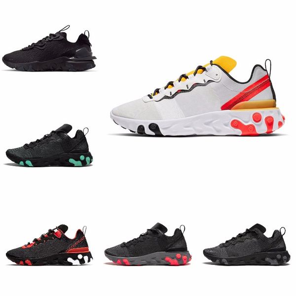 

new ashion react element running shoes fo men women light bone triple black royal solar team red mens trainers sports sneaker runner s#07314