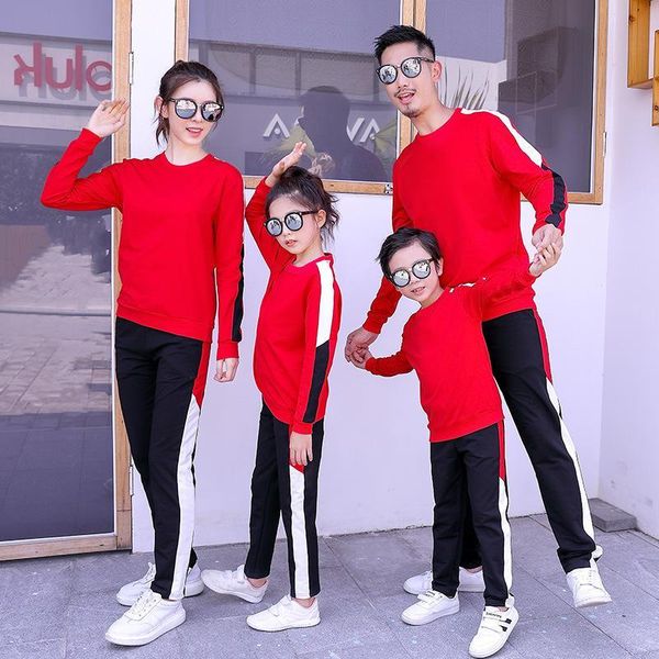 

designer family tracksuits plus size long sleeve o neck couples 2pcs sets spring autumn casual sports tracksuits, Gray