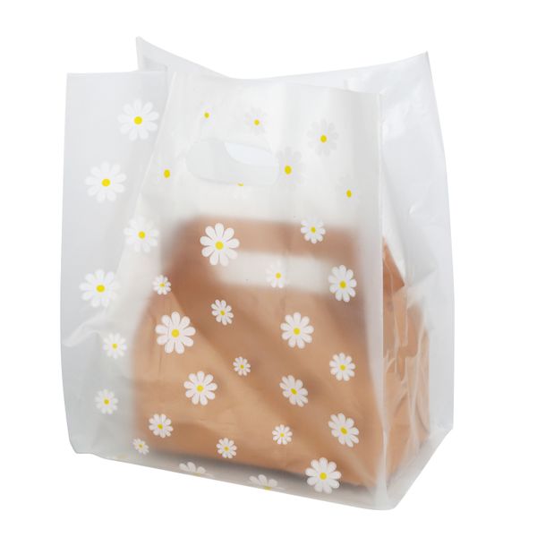 

gift wrap flower printting plastic bags for packaging takeaway salad shopping retail wedding party candy cake
