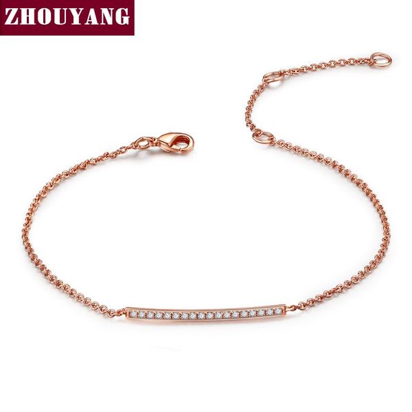 

simple style rose gold color bracelet jewelry for women wedding gift zyh127, Black