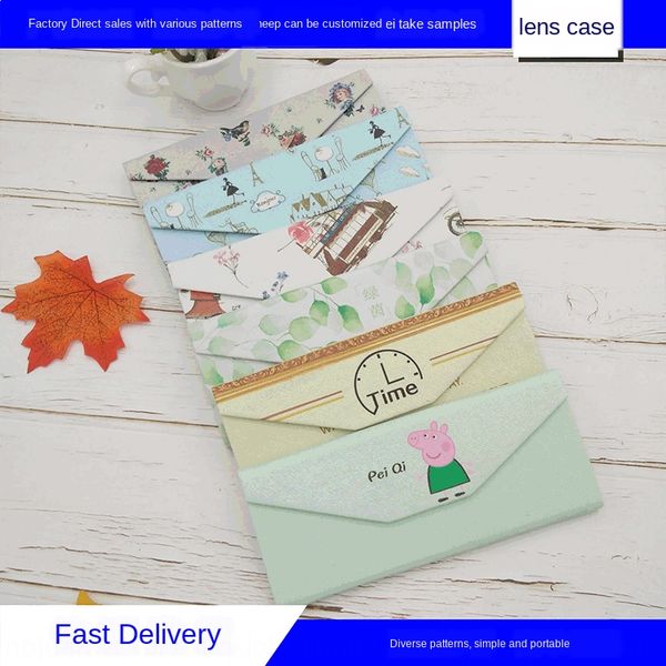 

folding handmade glasses case sun glasses case, Blue