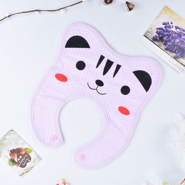 

baby button bib cartoon waterproof origin waterproof anti-dirt pure cotton button design baby bib
