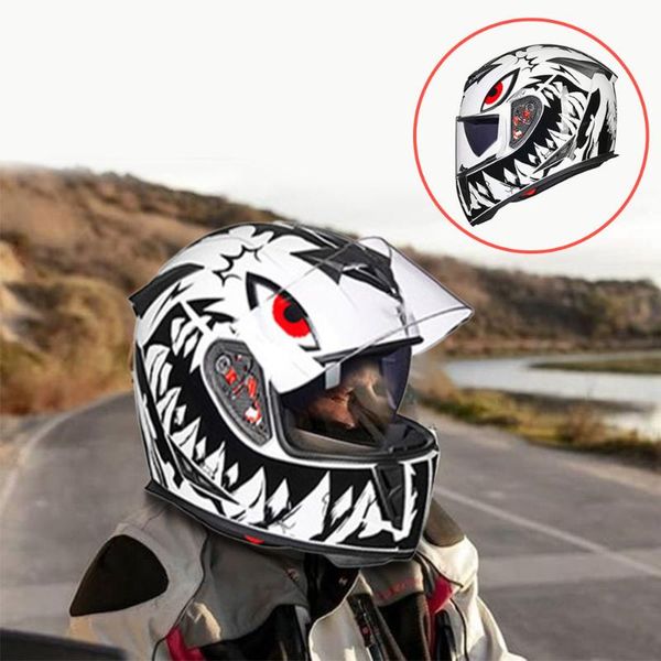 

full face helmets winter warm double visor racing motorcycle helmet casco modular moto helmet motorbike