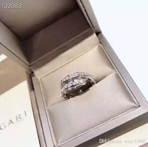 

europe and america luxury custom 925 sterling silver snake ring, Golden;silver